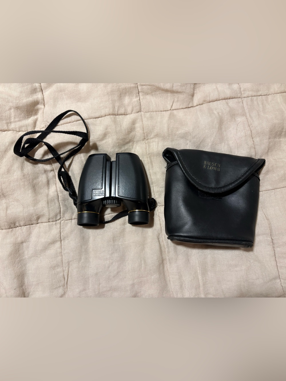 Bausch & Lomb Black Compact Binoculars with Carry Case